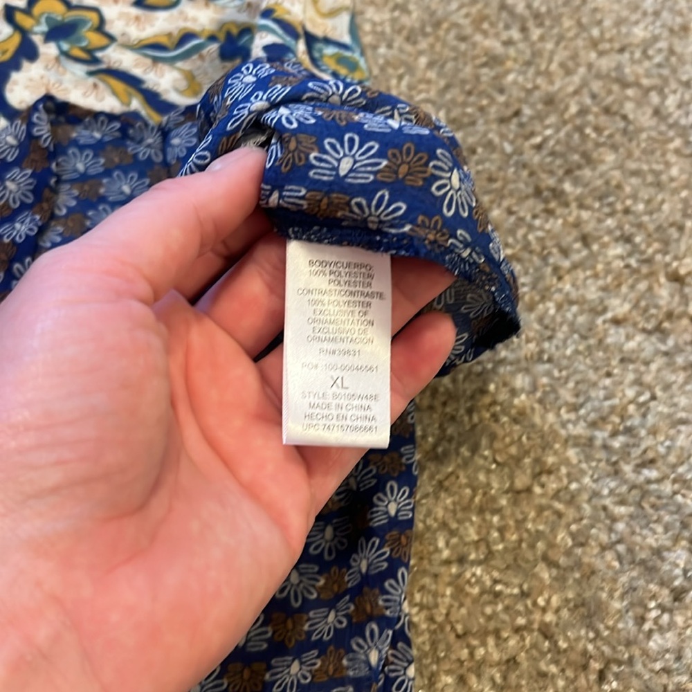 Democracy Floral Boho Flowy‎ Blouse XL - Picture 5 of 7